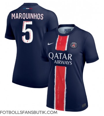 Paris Saint-Germain Marquinhos #5 Replika Hemmatröja Damer 2024-25 Kortärmad